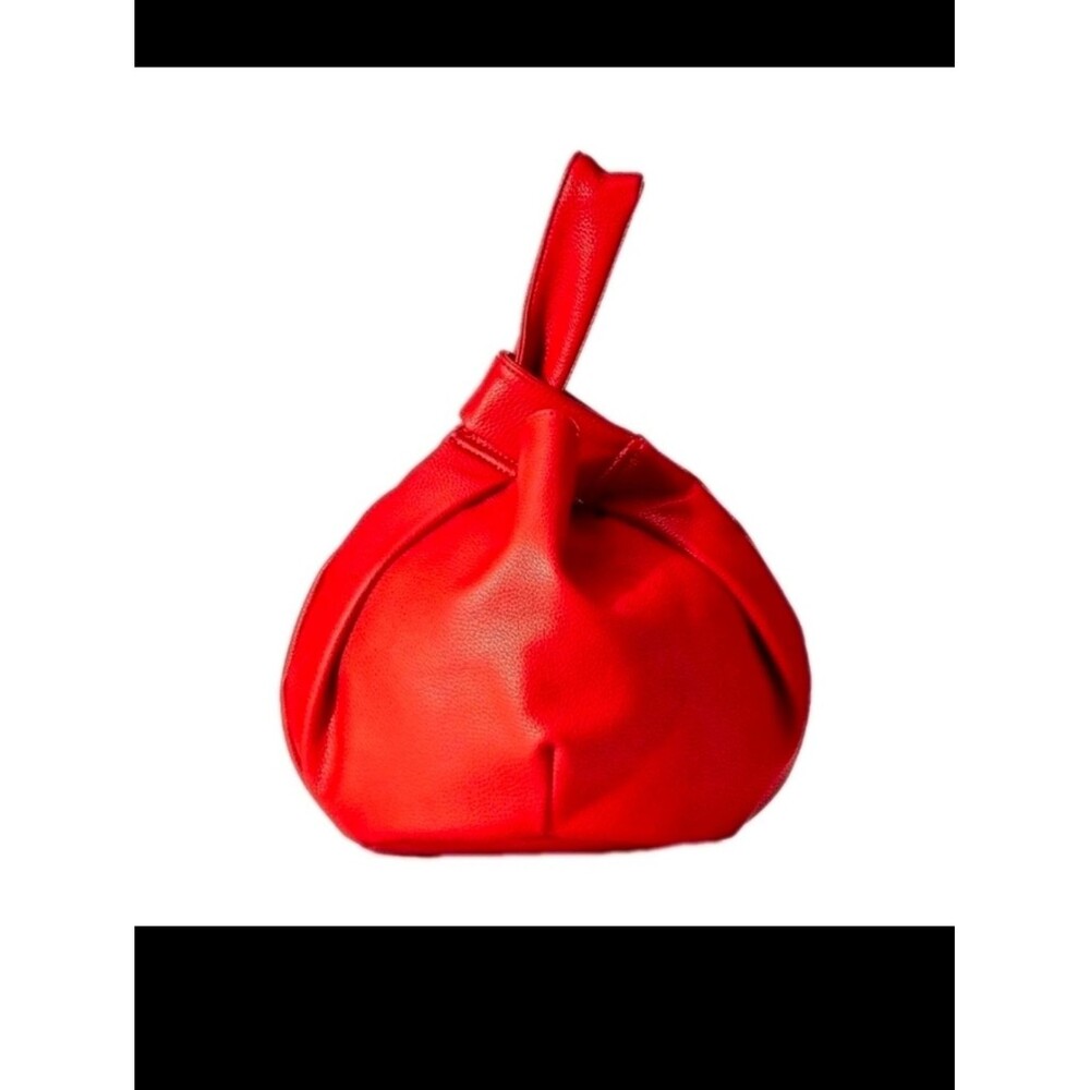 The Drop Red Faux Leather Avalon Small Tote Bag NWT